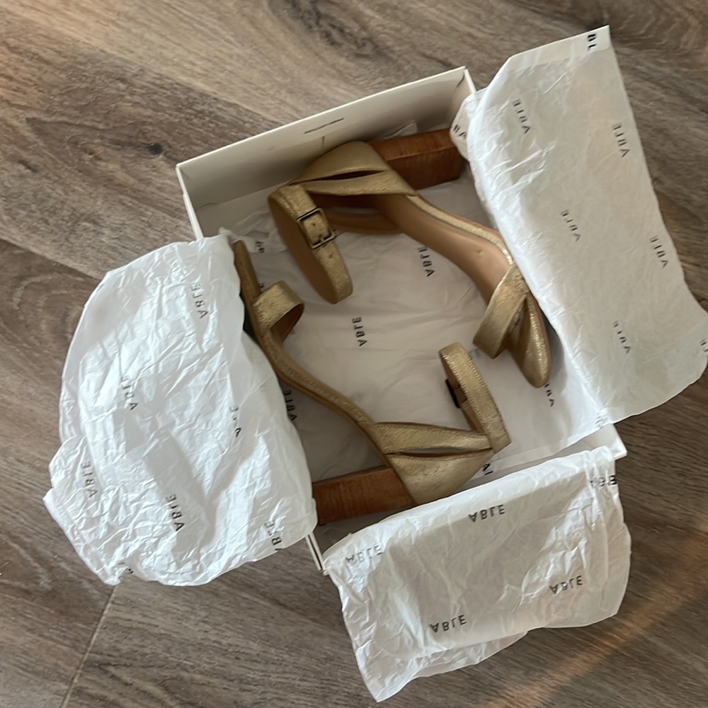 ABLE Elizabeth Heel in Gold Metallic
